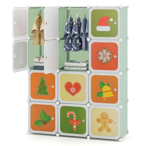 Costway portable kids wardrobe - portable,