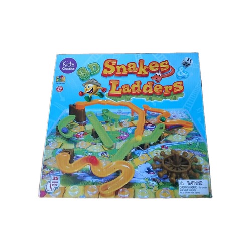 Snakes ladders board game - 3d,