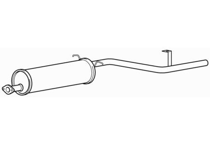 Rear exhaust silencer back box - rear,