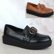 WOMENS LADIES WEDGE HEEL SLIP