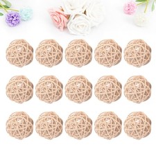  15 Pcs Wicker Balls Rattan DIY Hanging Tree Ornaments Vine Pendants