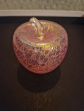 Heron Glass.  Medium Pink Apple.  12cm. Handmade In Cumbria