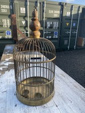 Vintage Brass Domed Bird Cage