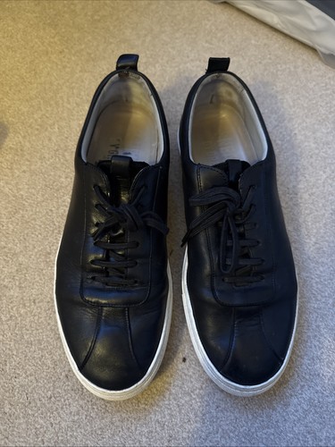 Grenson black leather sneaker - grenson,