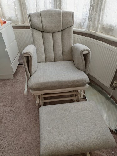 Rocking chair and footstool - and,