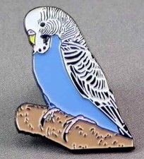 Budgie pin badge. 2 colour