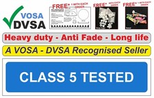 CLASS 5 TESTED, SIGN, MOT