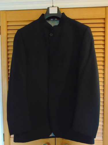Men black nehru two piece - black,