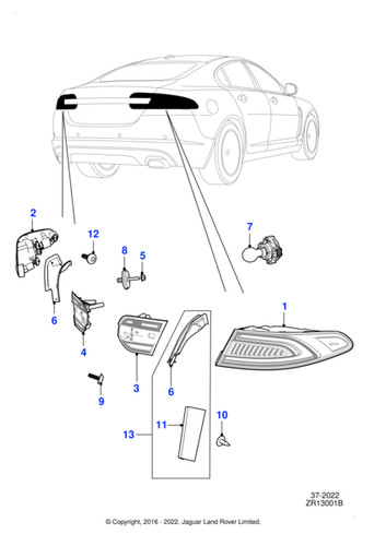 Jaguar fog lamp d 5 - xf, 5.0