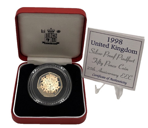 Silver proof piedfort 50p - proof,