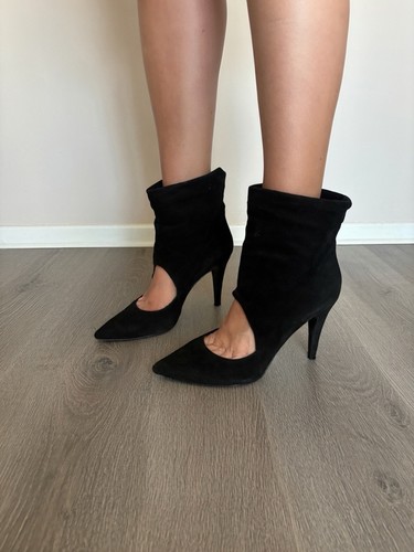 Zara black faux suede - faux,