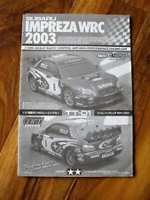 1/10 Tamiya 58305 Subaru Impreza WRC 2003 Instruction Manual