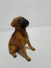 Boxer dog ornament, brown, sitting dog