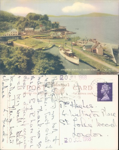 Crinan village and harbor from