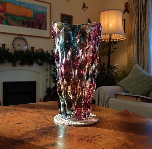 Glass vase for flowers - glass, large