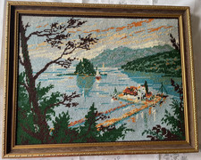 Vintage Framed Hand-Stitched