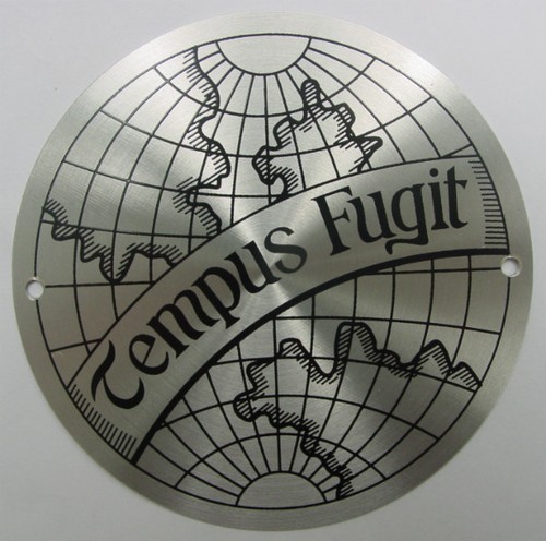 Decorative metal emblem tempus - emblem,