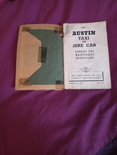 Austin Taxi & Hire car FX3 original Handbook 1950 Pub. No. 516/B