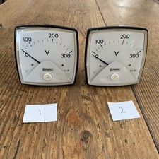Vintage Crompton Volt Meters 0-300  (016-02) Instrument Untested (G1) 