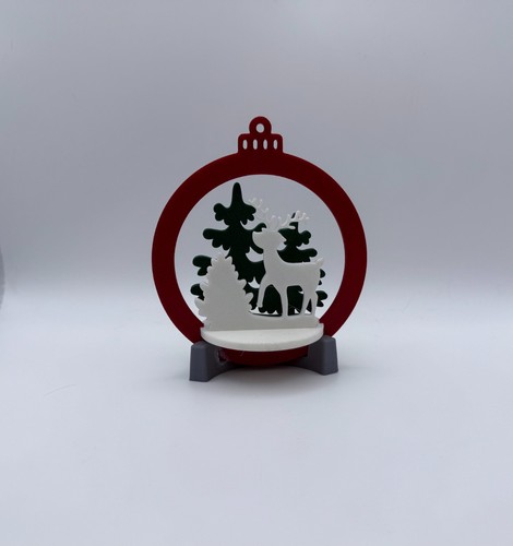 Reindeer bauble with stand - bauble,