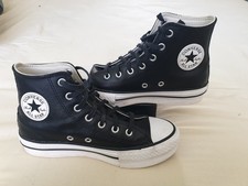 Converse Chuck Taylor All Star Lift Hi Double Black/White Leather UK2 (EU 34)