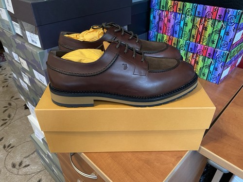 Tods derby leather suede - suede, dark