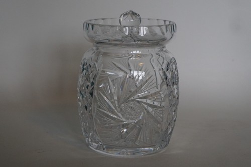 Good cut crystal storage jar - crystal,