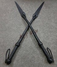 Premium Top Leather Braided Riding Crop Devil Whip Dragon Tail Flogger Bullwhip