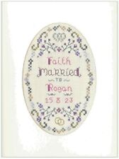 Amethyst Wedding card cross