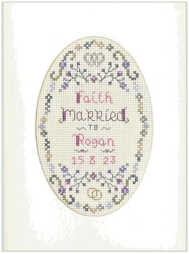 Amethyst wedding card cross - amethyst,