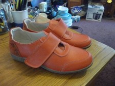 Damart red leather wrap wide fit comfort shoes size 6E