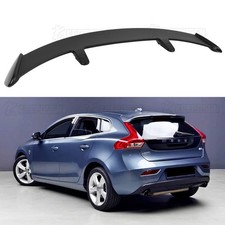 For Volvo V40 2012-2019 ABS Matte Black Rear Roof Trunk Spoiler Wing Lips