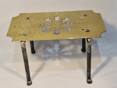 Antique brass footman - antique, fireside