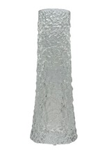 Whitefriars Geoffrey Baxter Textured Flint Clear Glass Vase Medium Version 9729