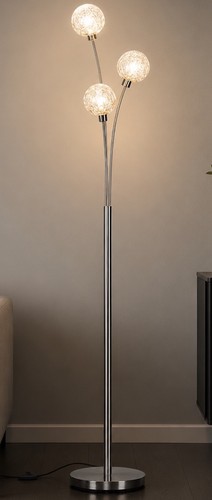 Brushed chrome floor lamp - chrome,