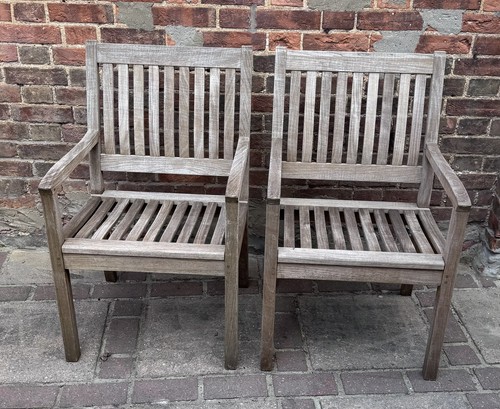 Teak garden chairs - ,