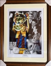 Michael Laudrup SIGNED & FRAMED Photo Barcelona & Denmark Autograph 20x16in