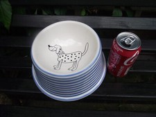 Whittard of Chelsea Ceramic Hand Painted Spotty Dalmatian Dog Food or Water Bowl