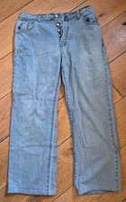 Henri Lloyd Blue Denim Jeans Button fly F&R pockets Belt Loops Size 32L NWOT