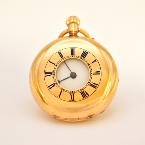Rare antique 18ct gold half - antique,