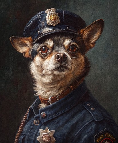 Police pet portrait custom - pet,