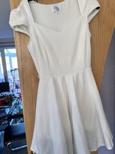 Amy Childs White Dress With Black Lace Size 10