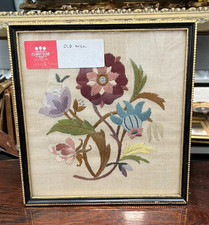 Framed Vintage Floral Embroidary Print