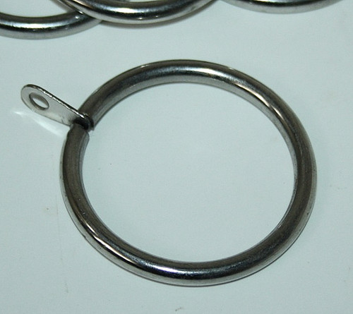Large chromed curtain rings - 10,