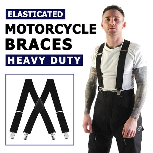 Mens motorcycle braces black - motorcycle,