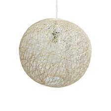 Ceiling Light Shade Natural Rattan Wicker 25cm Boho Abaca Pendant Lampshade