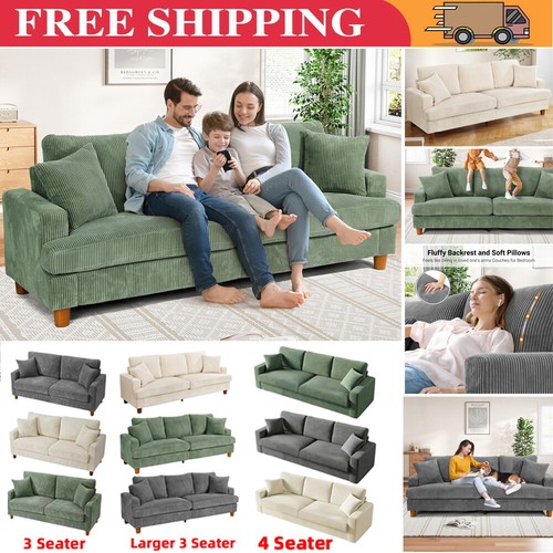 Large corduroy sofa - large,