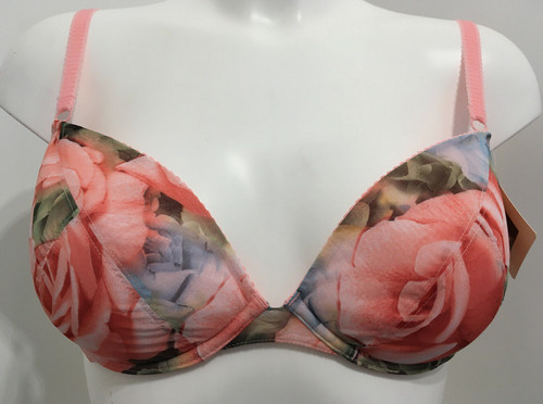 Pink rose bra underwired - pink,