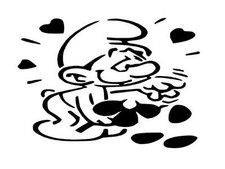 Smurf vinyl car Decal /