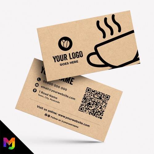 Kraft business cards eco - business,